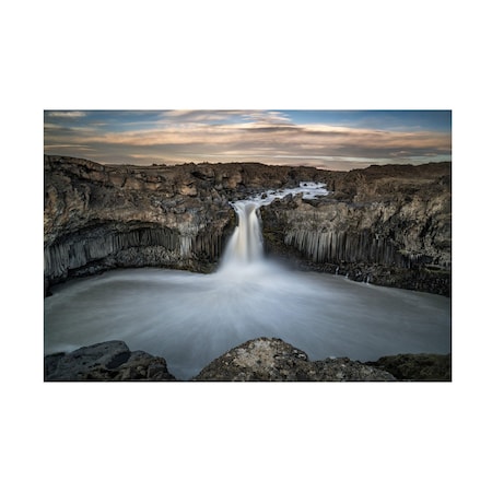 Ronny Olsson 'Aldeyjarfoss Waterfall North Iceland' Canvas Art, 12x19